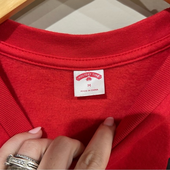 Juniors Size Medium Ugly Christmas Sweater “Santa Don’t Judge Me” - Picture 2 of 3